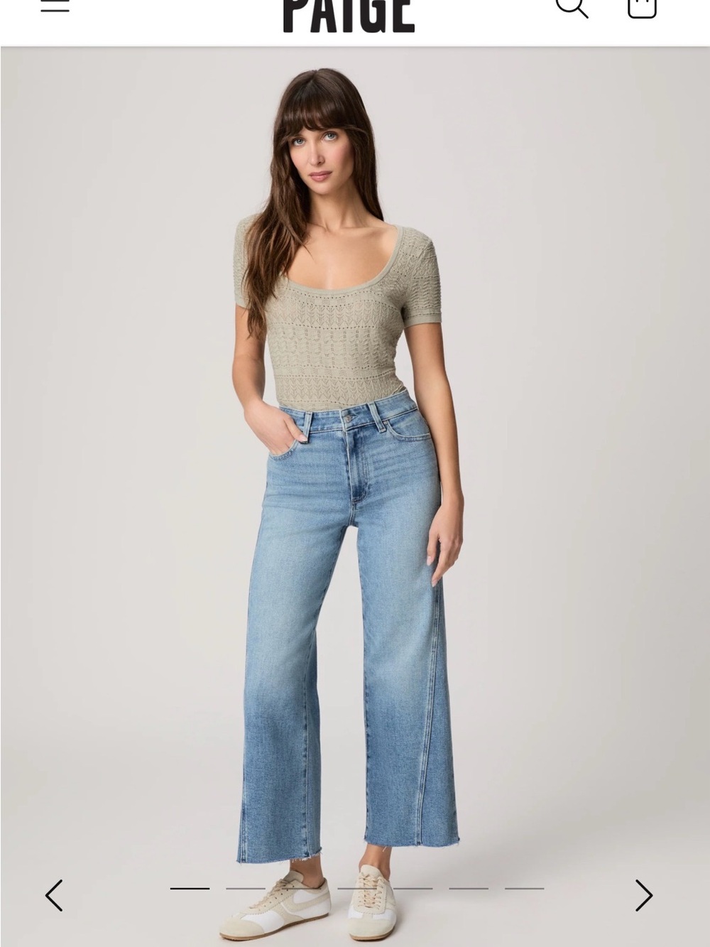 PAIGE- Anessa Jean with Twisted Outseam Panel and Raw-Hem